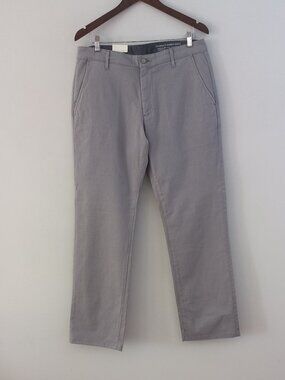 ADRIANO GOLDSCHMIED grey standard issue khaki straight fit sz 34 NWT